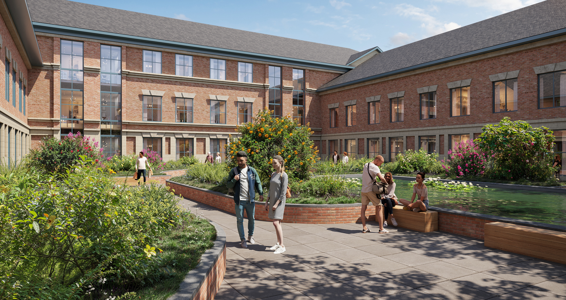 Residents' courtyard & water feature